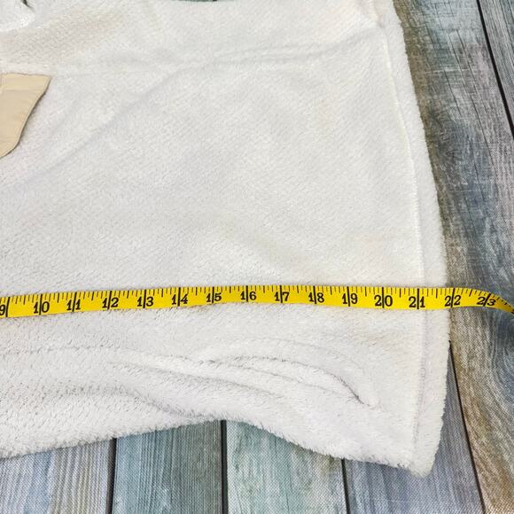 Patagonia Girls Pullover Snap-T White Medium Size 10 Pockets Fleece - Picture 6 of 7